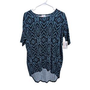 NEW LulaRoe Irma Blouse Womens High-Low Tunic Top Shirt Geometric Size XXS (850)